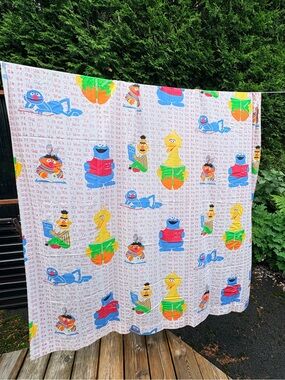 Vintage Sesame Street Bed Sheet